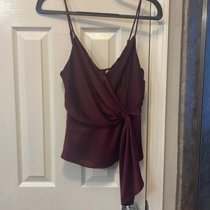 Maroon silky blouse